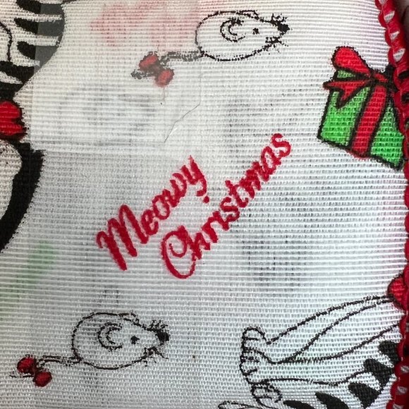 2 Items: INDIANA GLASS Cat Votive Candle Holder & NWT Kitty Ribbon Feline Meow - Picture 12 of 12